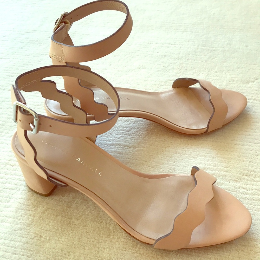 Loeffler Randall Emi Scalloped Strap Sandals sz 7